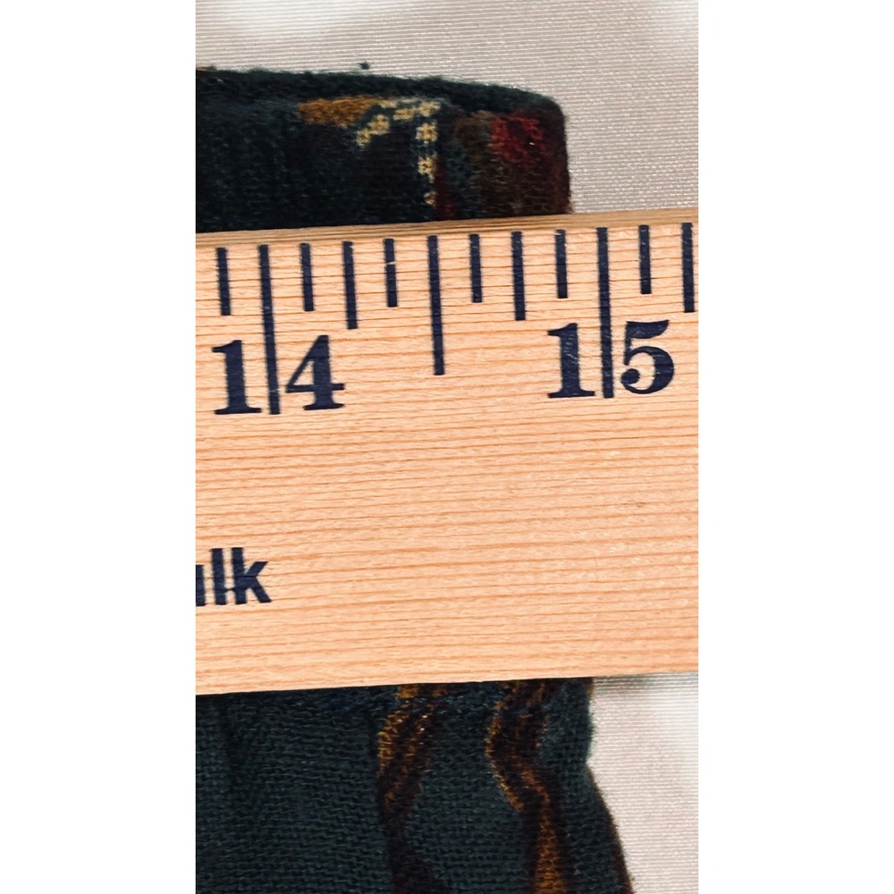 Campus Casuals of California Vintage Pleated Midi Skirt Teal Geometric Abstract - Picture 10 of 11